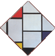 Lozenge composition, 1924/tableau no.IV. lozangique pyramidal, 1925 with red, blue, yellow and black, 1924/1925