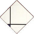 Schilderij No.1: Lozenge with two lines and blue, 1926