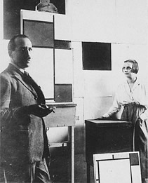 Mondrian and Nelly Van Doesburg in atelier 26, ave du depart. May 1923. Photograph private collection, Amsterdam.